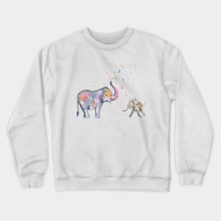 Mom and Baby Elephant Crewneck Sweatshirt